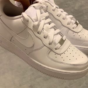 All White Nike Air Force 1s